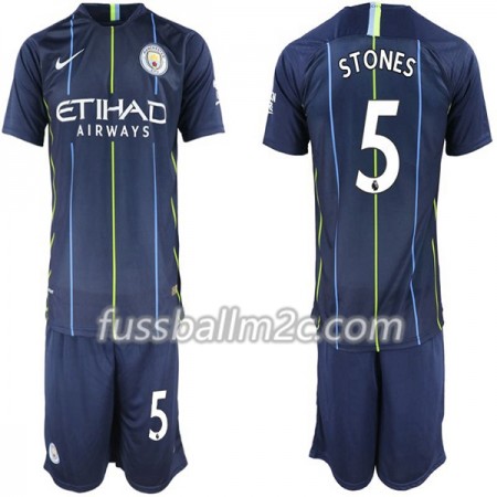 Fußballtrikots Manchester City Stones 5 Kinder Auswärts Trikotsatz 2018-2019